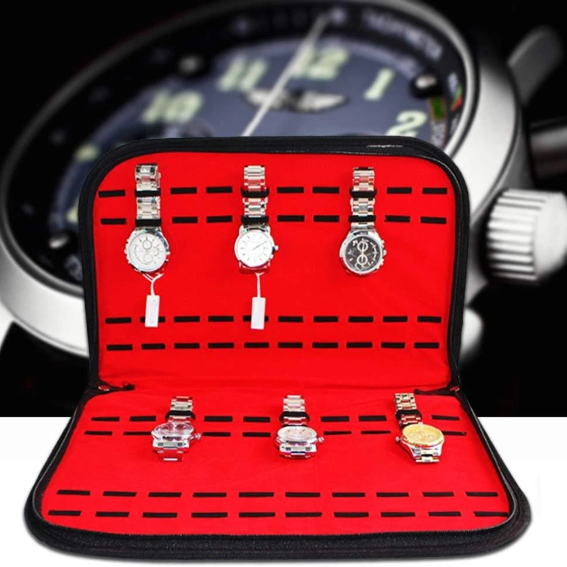 Jewelry And Watches Box - 20-Fach Uhrenaufbewahrungstasche Praktische Reise-Uhrentasche Herren-Uhrenbox Uhren-Schmuck-Organizer