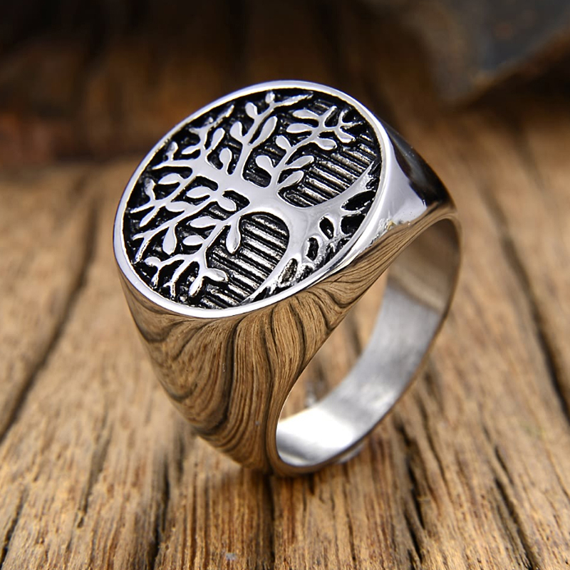 Klassische Baum von Lift Signe – Mens Signet Ring Bewertung und Preis