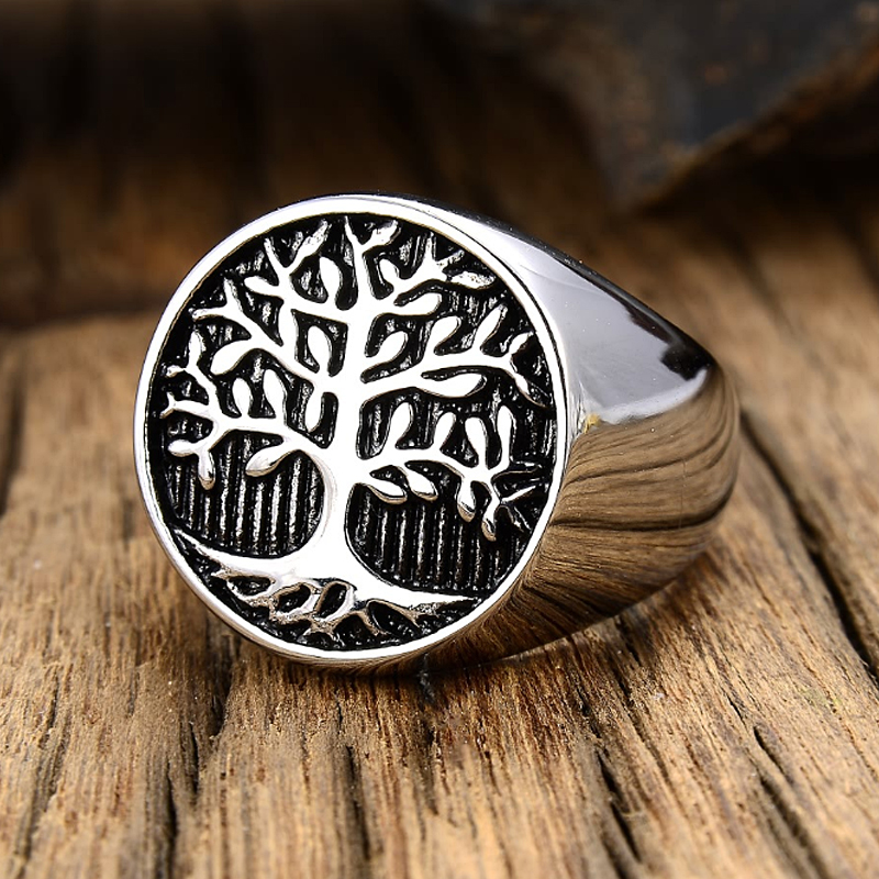 Klassische Baum von Lift Signe – Mens Signet Ring Bewertung und Preis