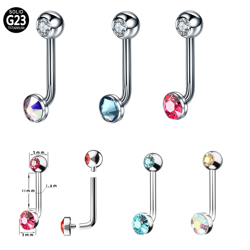1PC F136 Titan 14G CZ Edelstei – Christina Jewelry & Watches Marguerite Ørestik Forgyldt Sølv Bewertung und Preis