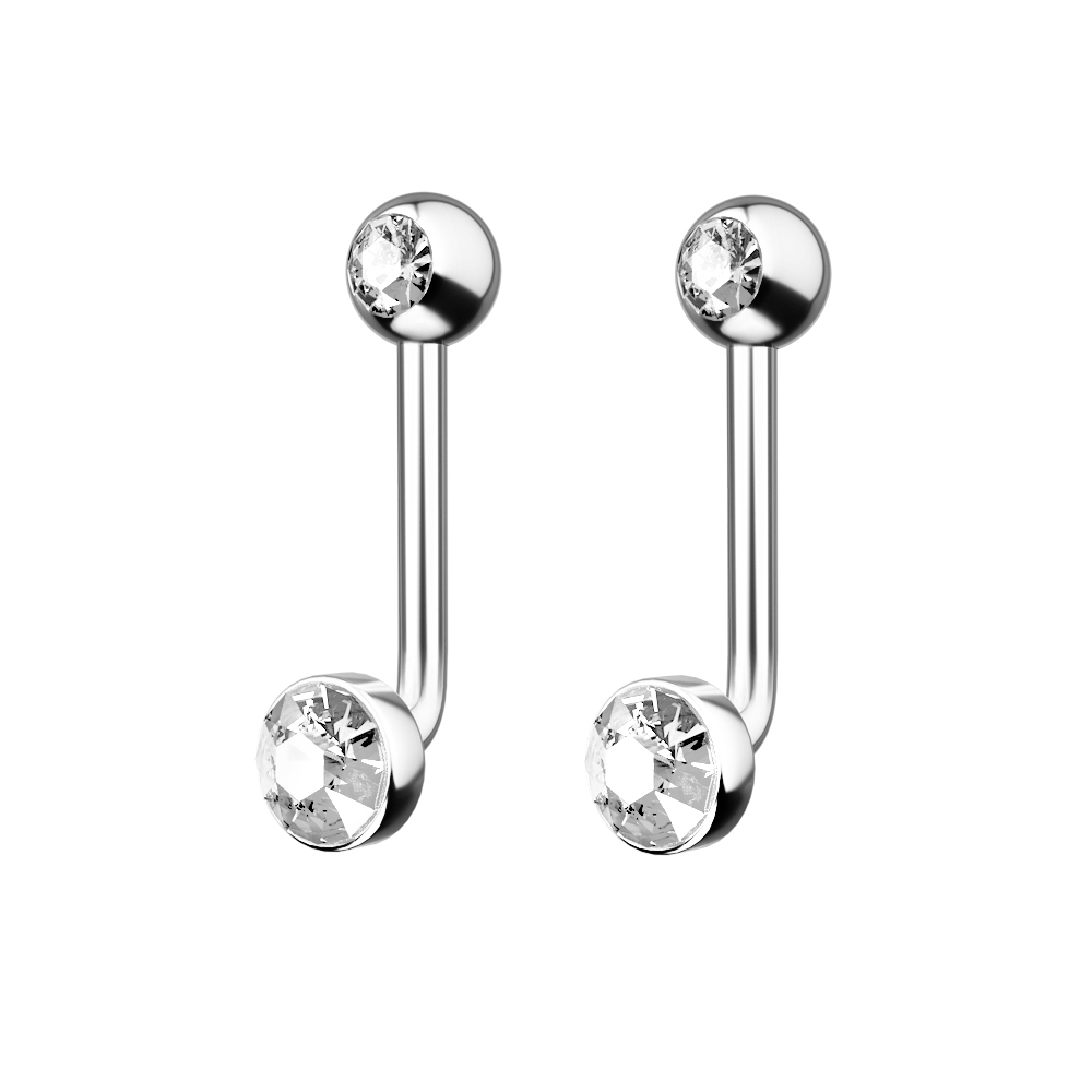 1PC G23 Titan Kristall Edelste – Christina Jewelry & Watches Marguerite Ørestik Forgyldt Sølv Bewertung und Preis